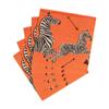 Caspari Zebras Orange Cocktail Napkins - 20 Per Package, 2 Packs view 2