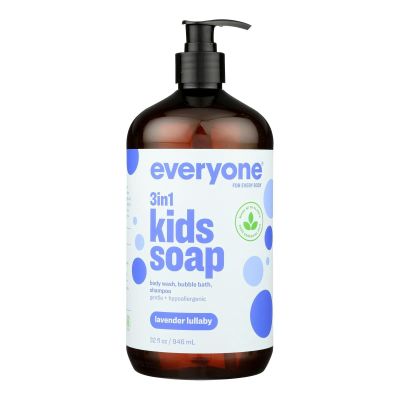 NineLife Basics E.O Products Soap Everyone for Kids 3-in-1 Lavender Lullaby Botanical 32 oz Pack of 3