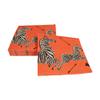 Caspari Zebras Orange Cocktail Napkins - 20 Per Package, 4 Packs view 3