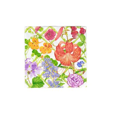 Caspari Floral Trellis Dinner Napkins - 20 Per Package, 2 Packs
