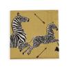 Caspari Zebras Paper Cocktail Napkins in Gold - 20 Per Package, 2 Packs view 1