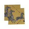 Caspari Zebras Paper Cocktail Napkins in Gold - 20 Per Package, 2 Packs view 3