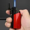 VWOUKTGB Metal Windproof Flame Lighter, Multi-Function Lighter, Adjustable Flame Rechargeable Butane Lighter, Suitable for BBQ, Outdoor, Camping, Best Gift for Men (Butane Not Included)(Black) view 2