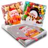 Artby7 100Pcs Christmas Cellophane Treat Bags, 4x4 inches Xmas Cello Candy Bags Christmas Party Favor Bags for Snack Cookies view 1