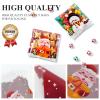 Artby7 100Pcs Christmas Cellophane Treat Bags, 4x4 inches Xmas Cello Candy Bags Christmas Party Favor Bags for Snack Cookies view 4