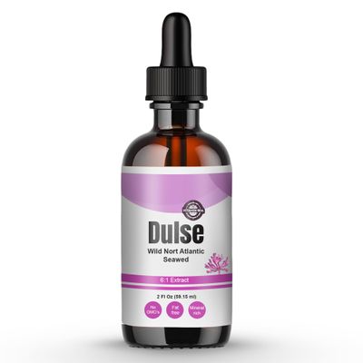 VitaminSEA North Atlantic Dulse Extract, 30 Servings, Raw Liquid Seaweed Supplement Drops, Made from Maine Coast Atlantic Dulse (2 Oz)