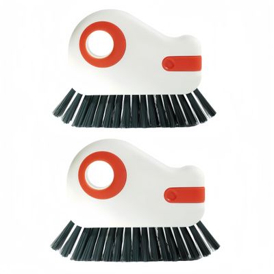 2 in 1 Groove Cleaning Brush Window Track Cleaning Tool, Gap Cleaning BrushMulti-Function Grout Cleaning Tool(Orange,Two)