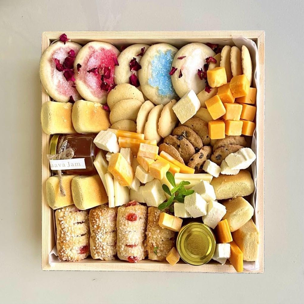 Cookies And Cheese Lovers Board- No Meats!! (size 10 x 10 board)
