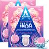 Astonish Foaming Pink Peony Toilet Bowl Cleaner 2 Pack - Deep Cleaning Limescale, Calcium & Rust - No Bottle, Removes Hard Stains (2 Boxes, 16 Tablets) view 1