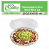 26 oz Disposable Compostable Fiber Oval Burrito Bowls with Dome Lids Heavy-Duty, Eco-Friendly Natural Bagasse, Heat Resistant, 100% Biodegradable Paper Salad Bowls Alternative to Plastic (150) view 4
