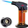 Butane Torch Lighter, Butane Lighter Refillable, Torch Lighter with Safety Lock and Adjustable Flame, Baking, Gun Torch Lighter for Cooking Food, BBQ, Lighter Torch No Gas Included (Orange) view 1