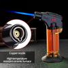 Butane Torch Lighter, Butane Lighter Refillable, Torch Lighter with Safety Lock and Adjustable Flame, Baking, Gun Torch Lighter for Cooking Food, BBQ, Lighter Torch No Gas Included (Orange) view 3