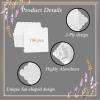 100 Pieces 2-ply White Napkin Disposable Scalloped Cocktail Napkins Beverage Napkins Dessert Napkins Paper Napkins for Dinner Wedding Birthday Party Bridal Anniversary Reception Event (White) view 3