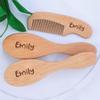 Personalized Baby Brush and Comb Set Custom Cradle Cap Brush Personalized Baby Gifts Baby Hair Brushes Set for Newborns Girls Boys Newborns Toddler Baby Grooming Kit (Design 2) view 1