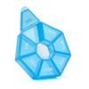 2 Pack Weekly Pill Organizer - Small Case, 1 Time a Day, 7 Day Container for Medicine, Travel Holder (Blue & White) view 2