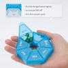 2 Pack Weekly Pill Organizer - Small Case, 1 Time a Day, 7 Day Container for Medicine, Travel Holder (Blue & White) view 3