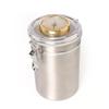 Heysong Stainless Steel Cigar Humidor Moisturizing Jar with Humidifier and Spanish Cedar Rolls,humidor That can Hold 12-15 Cigar view 2