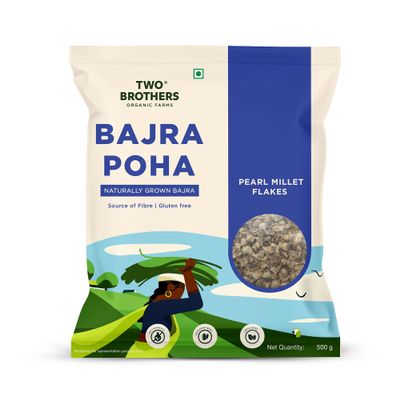 Bajra Poha | Gluten-Free, High-Fiber & Nutrient-Rich Pearl Millet Flakes | Low GI & Diabetic-Friendly | Sustained Energy & Better Digestion 4 Oz