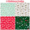 Christmas Wrapping Paper (4 Rolls: 93 sq. ft. ttl) Reindeer, Christmas Pine Tree Leaf, Snowflakes, Rabbit Squirrel Bird Fox- Holiday Elements Collection for Gifts - 17 inches x 16.5 feet Per Roll view 3