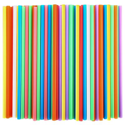 300 Pcs Colorful Plastic Straws, Disposable Drinking Straws, 8.26" Long and 0.23'' Diameter