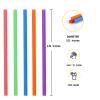 300 Pcs Colorful Plastic Straws, Disposable Drinking Straws, 8.26" Long and 0.23'' Diameter view 2