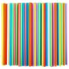 100 Pcs Colorful Plastic Straws, Disposable Drinking Straws, 8.26" Long and 0.23'' Diameter view 1