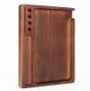 Black Walnut Rolling Tray 11"x7" Tray Rolling Tray Set with Cleaning Brush and Scoop Card - Accessories for Rolling Papers, Grinders - Tray with Smooth Rounded Edges view 1