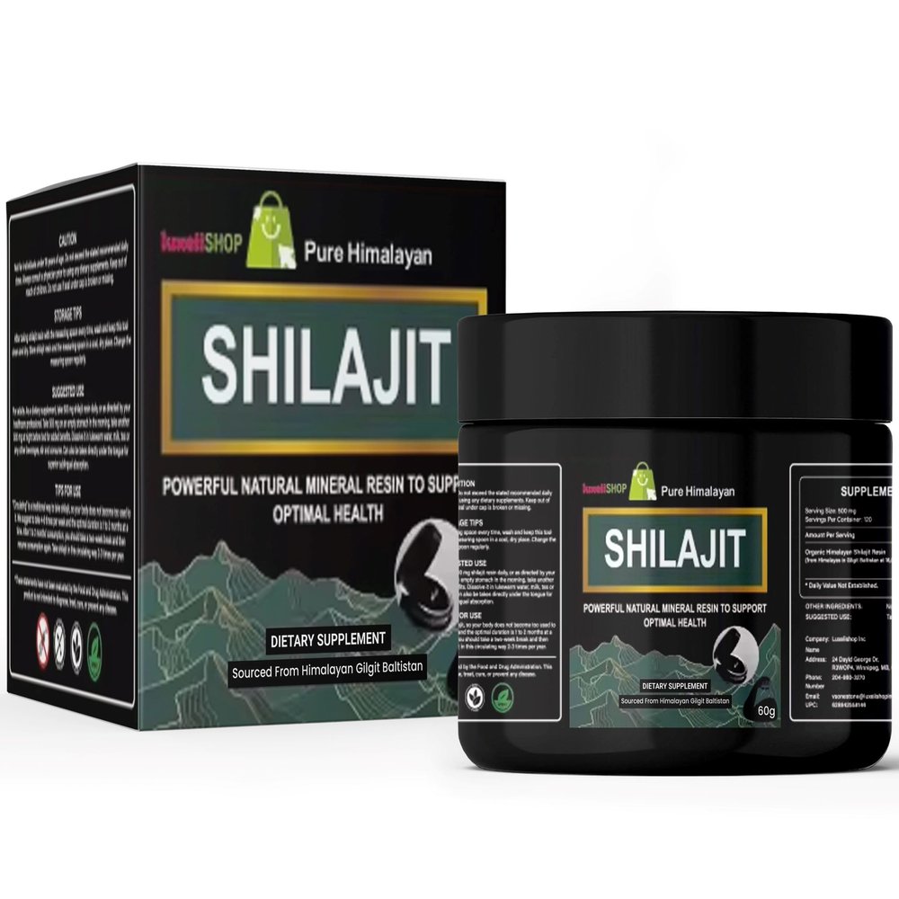 Himalayan Organic Shilajit Resin  500mg Natural pure Organic shilajit Resin with 85 +Trace Minerals and Fulvic Acid for energy boost and immune support, 60 Grams pack, 120 servings Men & Women