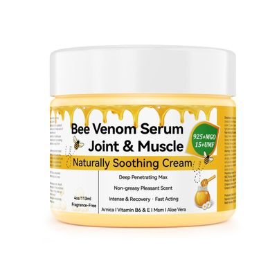 EOIK Bee Venom Muscle Bone Cream, Fast Acting, Relief for Back, Neck, Hand, Feet, Knee, Muscle, Shoulder, Topical, Wrist, Elbow, Hip, Nerve, Plantar, Ankle, Foot Discomfort, Vitamin B6