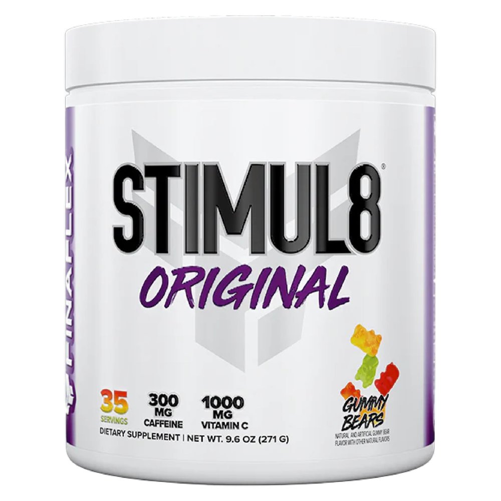 FINAFLEX STIMUL8 Original Pre-Workout, Gummy Bears - Energy, Strength & Endurance for Men & Women - With Caffeine, Beta-Alanine & Vitamin C - 35 Servings