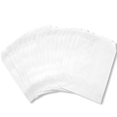 200 Pack White Kraft Paper Bags, 5" x 7.5", Gift Cards, Gift Candy, Cookies, Donuts, Crafts, Party Favors, Sandwiches, Jewelry Goods, Snack Bags, Flat Gift Bags (White, 5x7.5 Inch (Pack of 200))