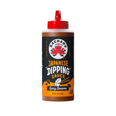 Bachan's - Japanese Dipping Sauce - Spicy Sesame, 16 Oz, Small Batch, Non GMO, No Preservatives, No Nut, No Dairy, Vegan and BPA free. Dipping Sauce for Wings, Chicken, Steak, Appetizers and more