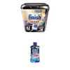 FINISH Ultimate Plus Infinity Shine Dishwasher Pods, 62 Count + Finish Jet-Dry Rinse Aid, Dishwasher Rinse Agent & Drying Agent, 8.45 Fl Oz view 1