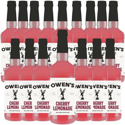 Owens Craft Mixers Exclusive Cherry Lemonade 16 Pack | Handcrafted in USA | Premium Ingredients | Vegan & Gluten-Free Soda Mocktail & Cocktail Mixer