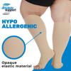 ABSOLUTE SUPPORT (3 Pairs) Wide Calves Support Compression Socks for Women and Men 20-30mmHg | For Embolism, Varicose Veins, Arthritis - Open Toe - Beige, 7X-Large - A511BE10-3 view 4