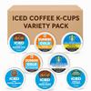 30-Count Cold Brew& Iced Coffee K-Cup Pods Variety Pack: Starbucks, Mcdonalds, Dunkin, Green Mountain, Donut Shop - Signature Black, Vanilla, Hazelnut Latte,Mocha Frappe, Caramel Coffee with Recipe eBook view 1