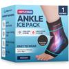 Ankle Ice Pack Wrap for Swelling - Hot/Cold Therapy Ice Wrap for Foot Pain Relief, Heel Pain Relief, Plantar Fasciitis, Achilles Tendonitis Relief, Sprained Ankle Compression, Medium view 1