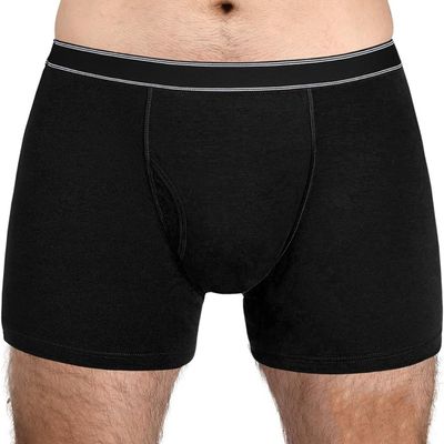 GEDRACKPMYN Incontinence Pants for Men, Regular Absorbency Cotton Incontinence Boxer Shorts 1 Pack, Washable Reusable Leakproof Underwear,S