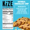 KiZE Energy Bars - Oatmeal Chocolate Chip - 20-Count - Gluten Free, Dairy Free, Non-GMO, and High Protein Meal Replacement Energy Bars, Clean and Simple Food Ingredients - 7g High Protein Snacks (20 Count) view 2