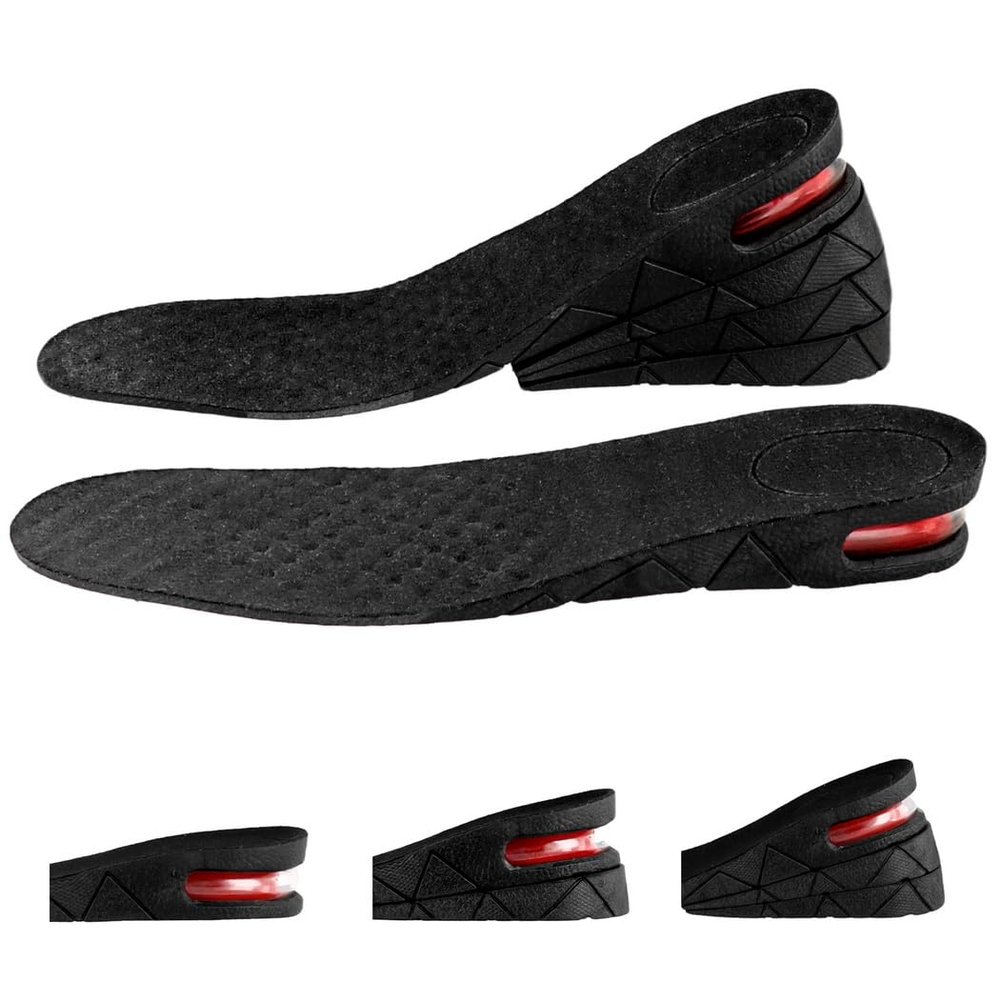 3-Layer Orthotic Heel Shoe Lift Kit With Air Cushion, Height Increasing Shoe Insole, Adjustable 3Cm 5Cm 7Cm, Women Men Tailor-Able Flat Foot Insoles Heightening