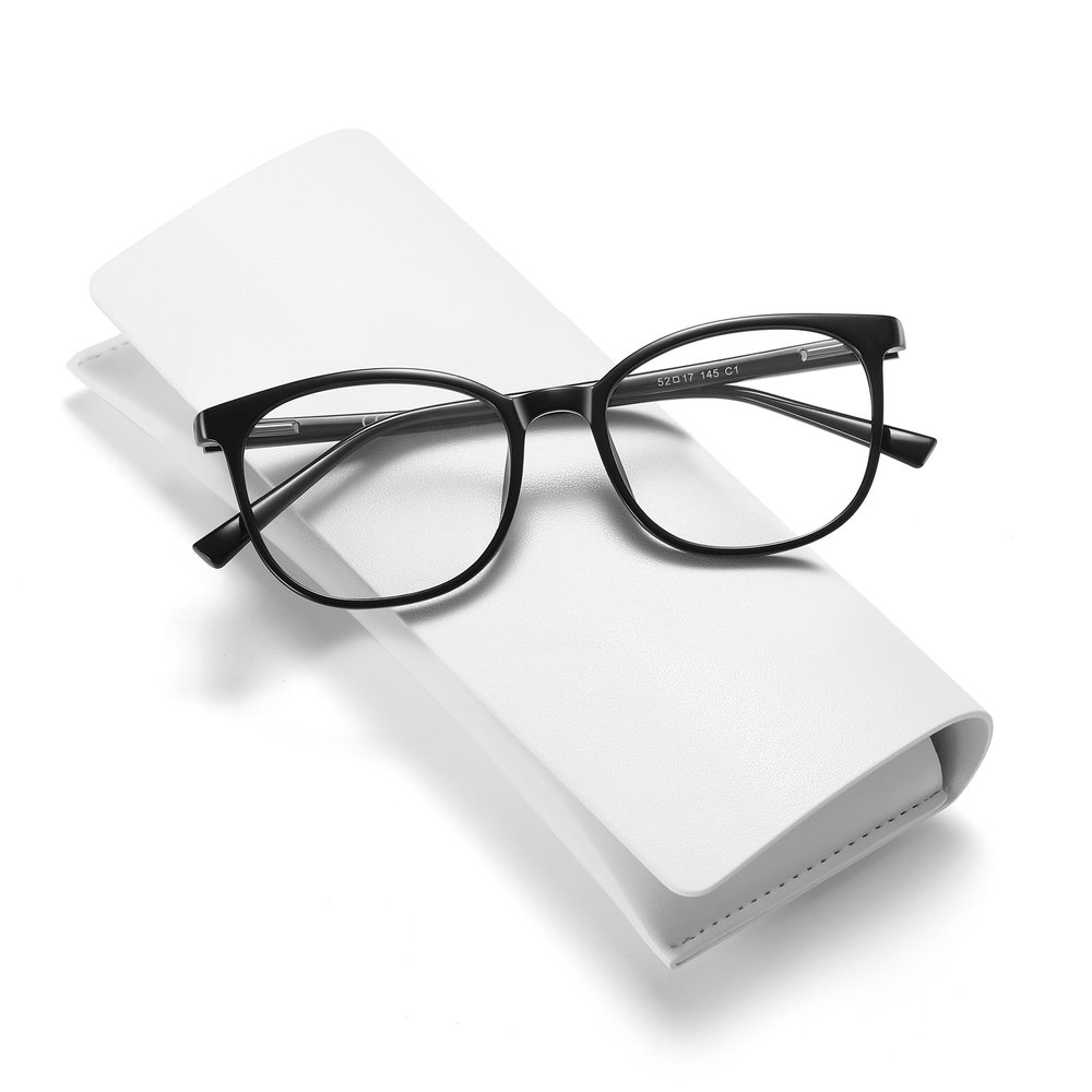 XIAOBENGE Reading Glasses Blue Light Blocking Retro Round Frame Anti Eyestrain Anti UV Computer Eyeglasses For Women/Men (Black, 1.5, x)