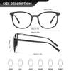 XIAOBENGE Reading Glasses Blue Light Blocking Retro Round Frame Anti Eyestrain Anti UV Computer Eyeglasses For Women/Men (Black, 1.5, x) view 2