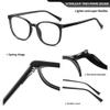 XIAOBENGE Reading Glasses Blue Light Blocking Retro Round Frame Anti Eyestrain Anti UV Computer Eyeglasses For Women/Men (Black, 1.5, x) view 3
