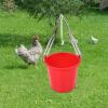 VOSAREA Water Storage Bucket Stainless Steel Handle for Household Cleaning Travel Camping and Includes Convenient Stand Red view 2