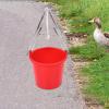 VOSAREA Water Storage Bucket Stainless Steel Handle for Household Cleaning Travel Camping and Includes Convenient Stand Red view 3