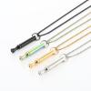 DDUGUOQVD Meditation Breathing Decompression Pendant Necklace Meditation Small Waist Round Tube Whistle view 4