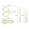 LASTRAN 4 in 1 Nail Care Kit Nail Clippers Scissors Nail File Tweezers with Cute Case Manicure Set Pedicure Set for Newborns view 2