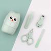 LASTRAN 4 in 1 Nail Care Kit Nail Clippers Scissors Nail File Tweezers with Cute Case Manicure Set Pedicure Set for Newborns view 3