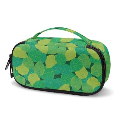 ASQVTIFE Green Leaves03 Insulin Syringe Travel Case Insulin Case for Traveling Insulin Pen Case Portable Travel Cooler Insulin Cooler Kit Insulin Cooler Box Diabetic Supplies