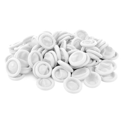 200 Pcs Disposable Finger Cots, Large Latex Finger Protectors for Clean and Dry Protection, Rubber Fingers Tips Tips for Beauty and Electronic Repair (Large White)